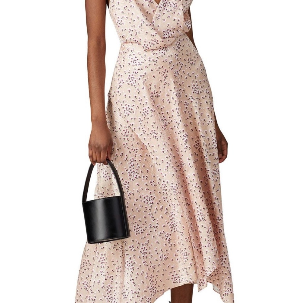Acler Asymmetrical Dress in Pink and Purple Floral